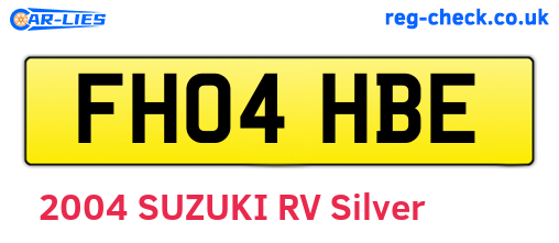 FH04HBE are the vehicle registration plates.
