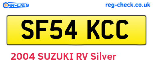 SF54KCC are the vehicle registration plates.