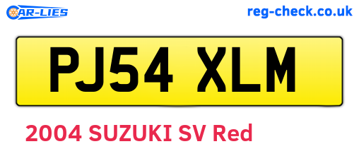 PJ54XLM are the vehicle registration plates.