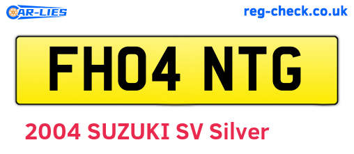 FH04NTG are the vehicle registration plates.