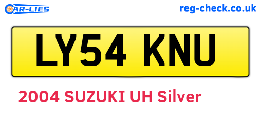 LY54KNU are the vehicle registration plates.