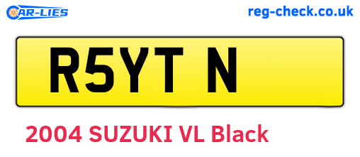 R5YTN are the vehicle registration plates.