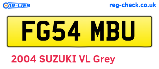 FG54MBU are the vehicle registration plates.