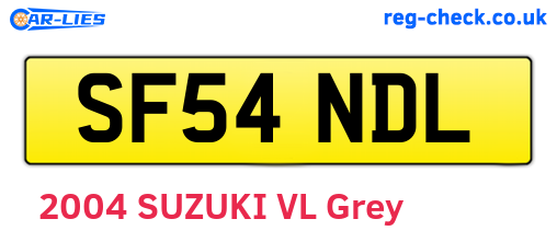 SF54NDL are the vehicle registration plates.