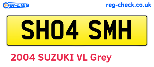 SH04SMH are the vehicle registration plates.
