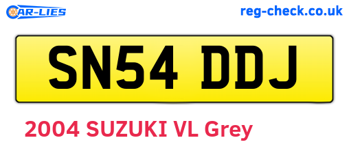 SN54DDJ are the vehicle registration plates.
