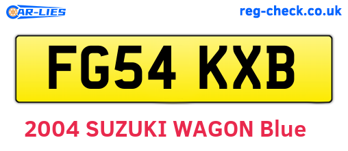 FG54KXB are the vehicle registration plates.
