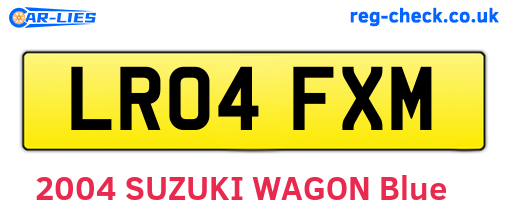 LR04FXM are the vehicle registration plates.