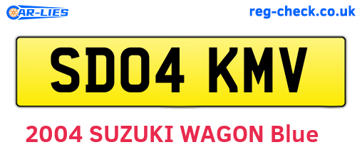SD04KMV are the vehicle registration plates.