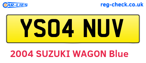 YS04NUV are the vehicle registration plates.