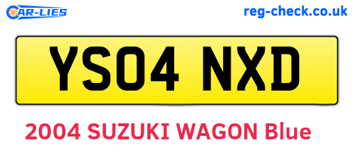 YS04NXD are the vehicle registration plates.