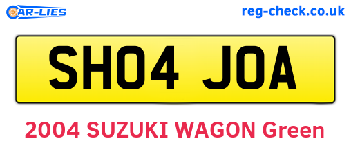SH04JOA are the vehicle registration plates.