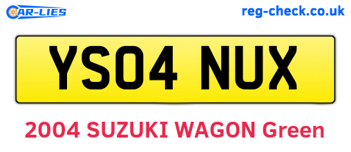 YS04NUX are the vehicle registration plates.