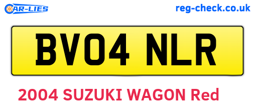 BV04NLR are the vehicle registration plates.
