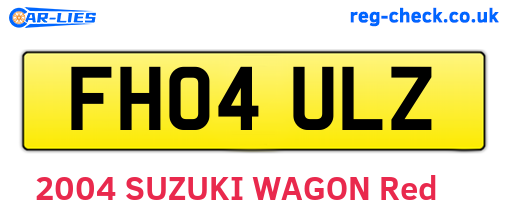 FH04ULZ are the vehicle registration plates.
