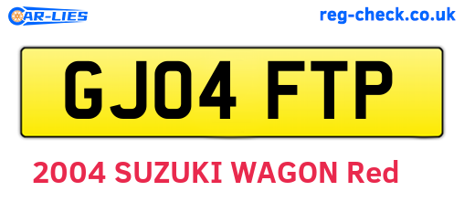 GJ04FTP are the vehicle registration plates.