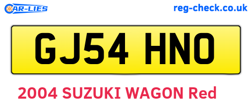 GJ54HNO are the vehicle registration plates.