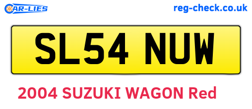 SL54NUW are the vehicle registration plates.