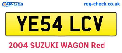 YE54LCV are the vehicle registration plates.