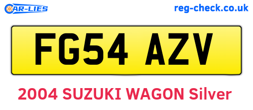FG54AZV are the vehicle registration plates.
