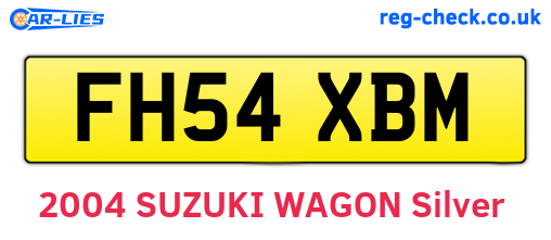 FH54XBM are the vehicle registration plates.