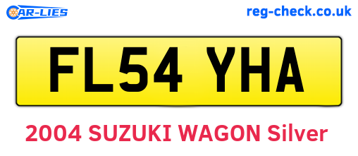 FL54YHA are the vehicle registration plates.