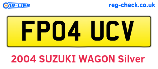 FP04UCV are the vehicle registration plates.