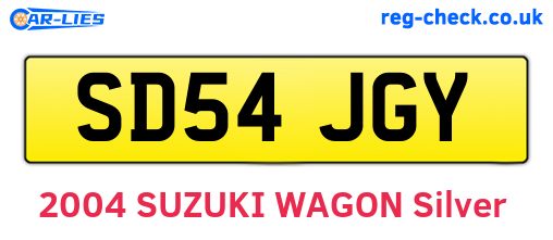 SD54JGY are the vehicle registration plates.