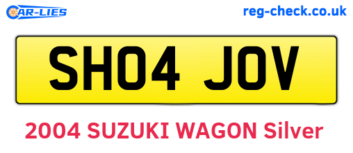 SH04JOV are the vehicle registration plates.