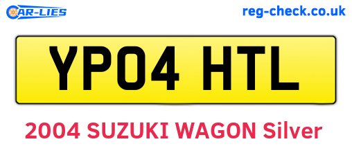 YP04HTL are the vehicle registration plates.