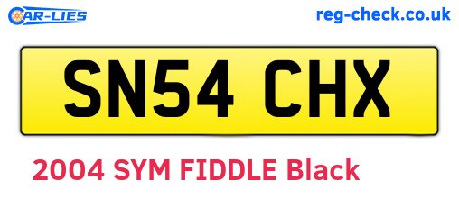 SN54CHX are the vehicle registration plates.