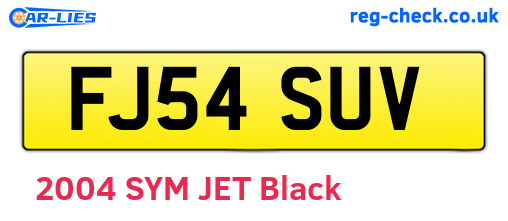 FJ54SUV are the vehicle registration plates.