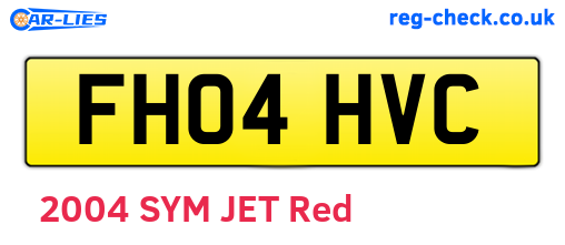 FH04HVC are the vehicle registration plates.