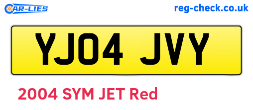 YJ04JVY are the vehicle registration plates.