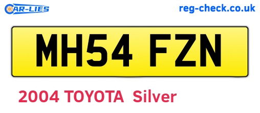 MH54FZN are the vehicle registration plates.