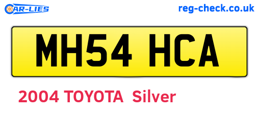 MH54HCA are the vehicle registration plates.