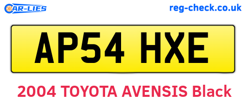 AP54HXE are the vehicle registration plates.