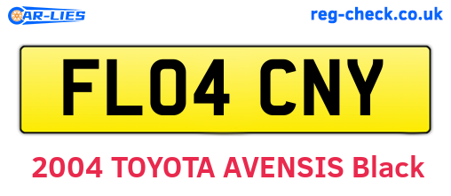 FL04CNY are the vehicle registration plates.