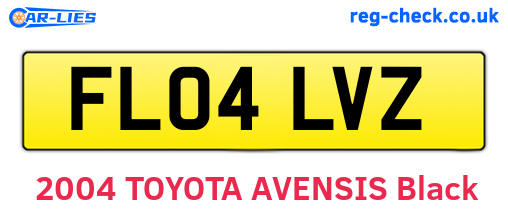 FL04LVZ are the vehicle registration plates.