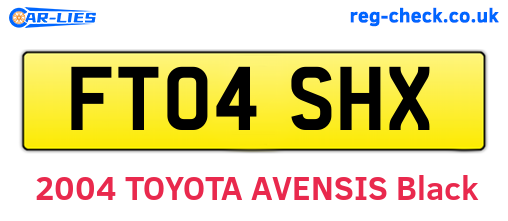 FT04SHX are the vehicle registration plates.