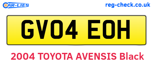 GV04EOH are the vehicle registration plates.