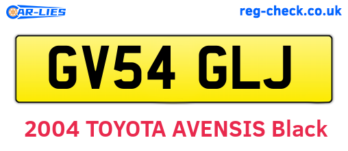 GV54GLJ are the vehicle registration plates.