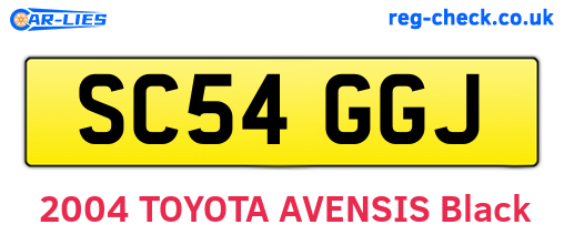 SC54GGJ are the vehicle registration plates.