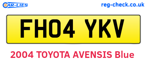 FH04YKV are the vehicle registration plates.
