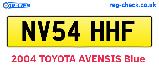 NV54HHF are the vehicle registration plates.