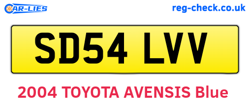SD54LVV are the vehicle registration plates.