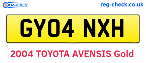 GY04NXH are the vehicle registration plates.