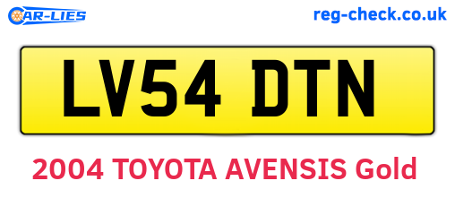 LV54DTN are the vehicle registration plates.