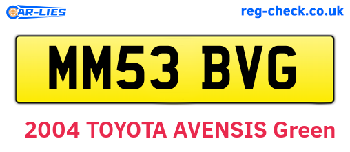 MM53BVG are the vehicle registration plates.