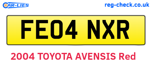 FE04NXR are the vehicle registration plates.